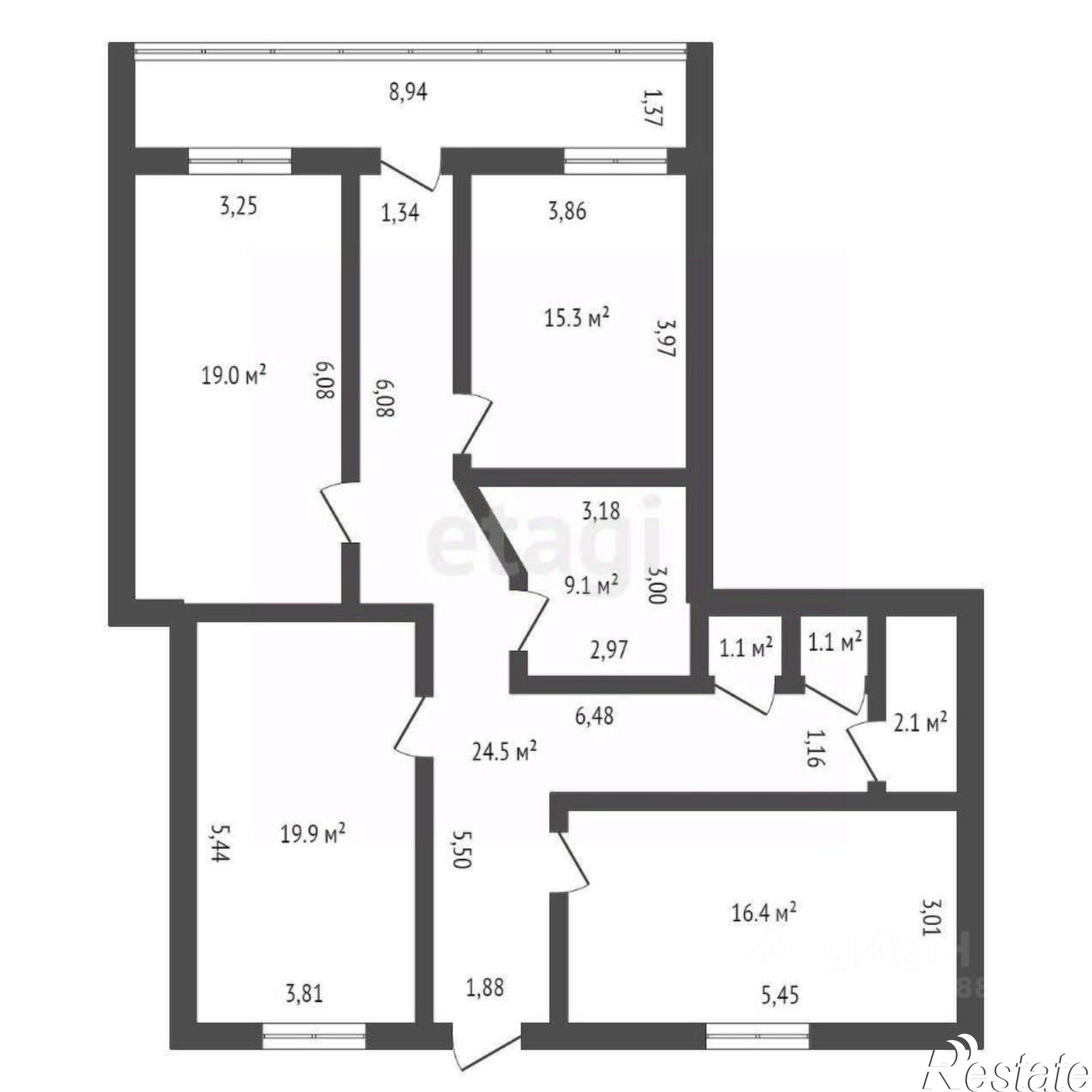 Купить квартиру за 8 699 000 рублей на Южный пер, 1/5