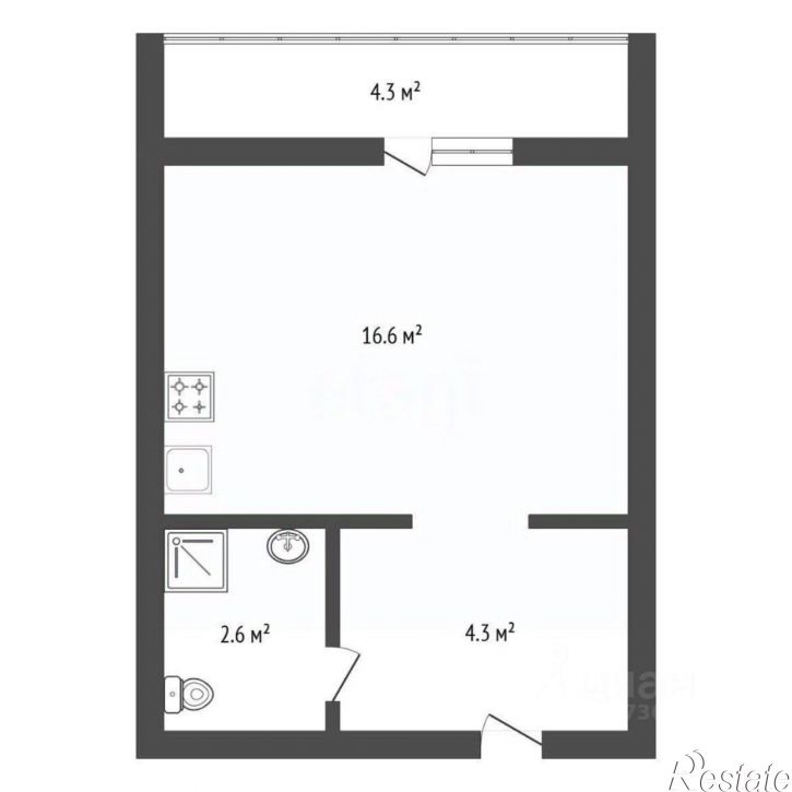 1-комн квартира Лесная улица, 82/2,  д. 82/2