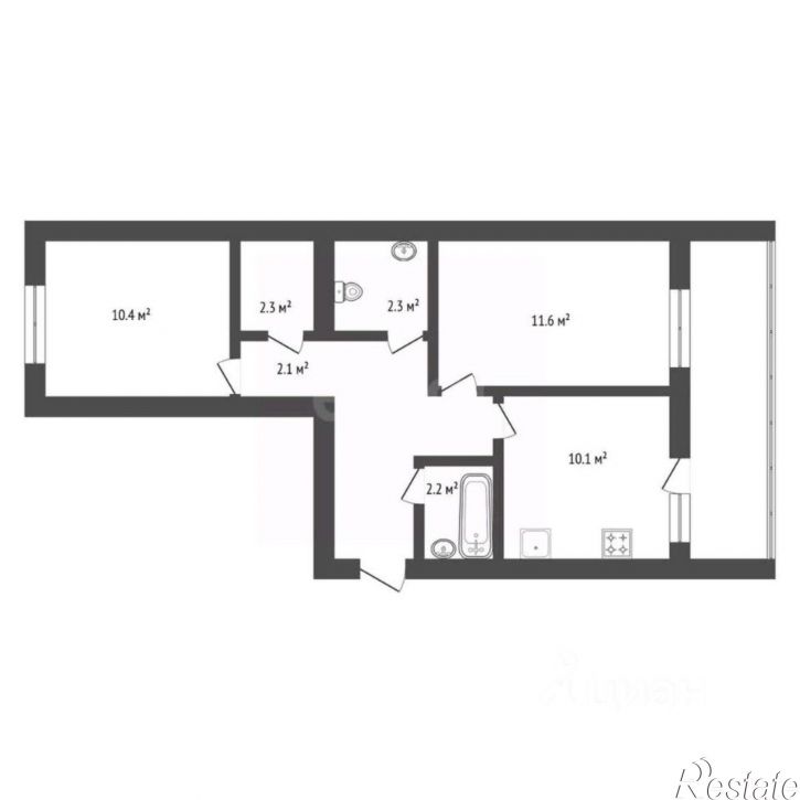 2-комн квартира ул Василенко, 1/4,  д. 1/4