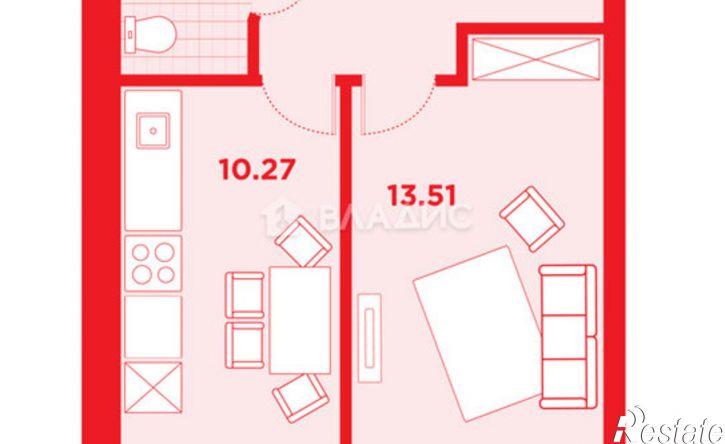 1-комн квартира в новом доме ул Набережная, 50Г,  д. 50Г