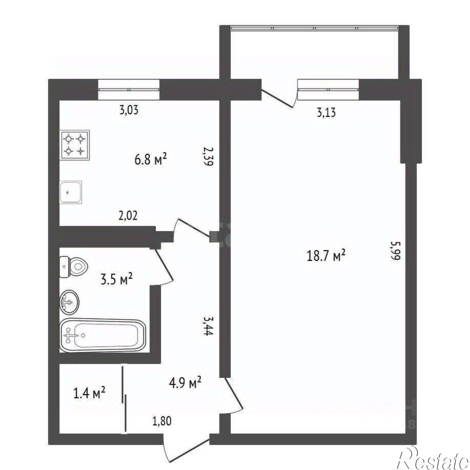 Купить квартиру за 5 100 000 рублей на ул Тополиная, 59