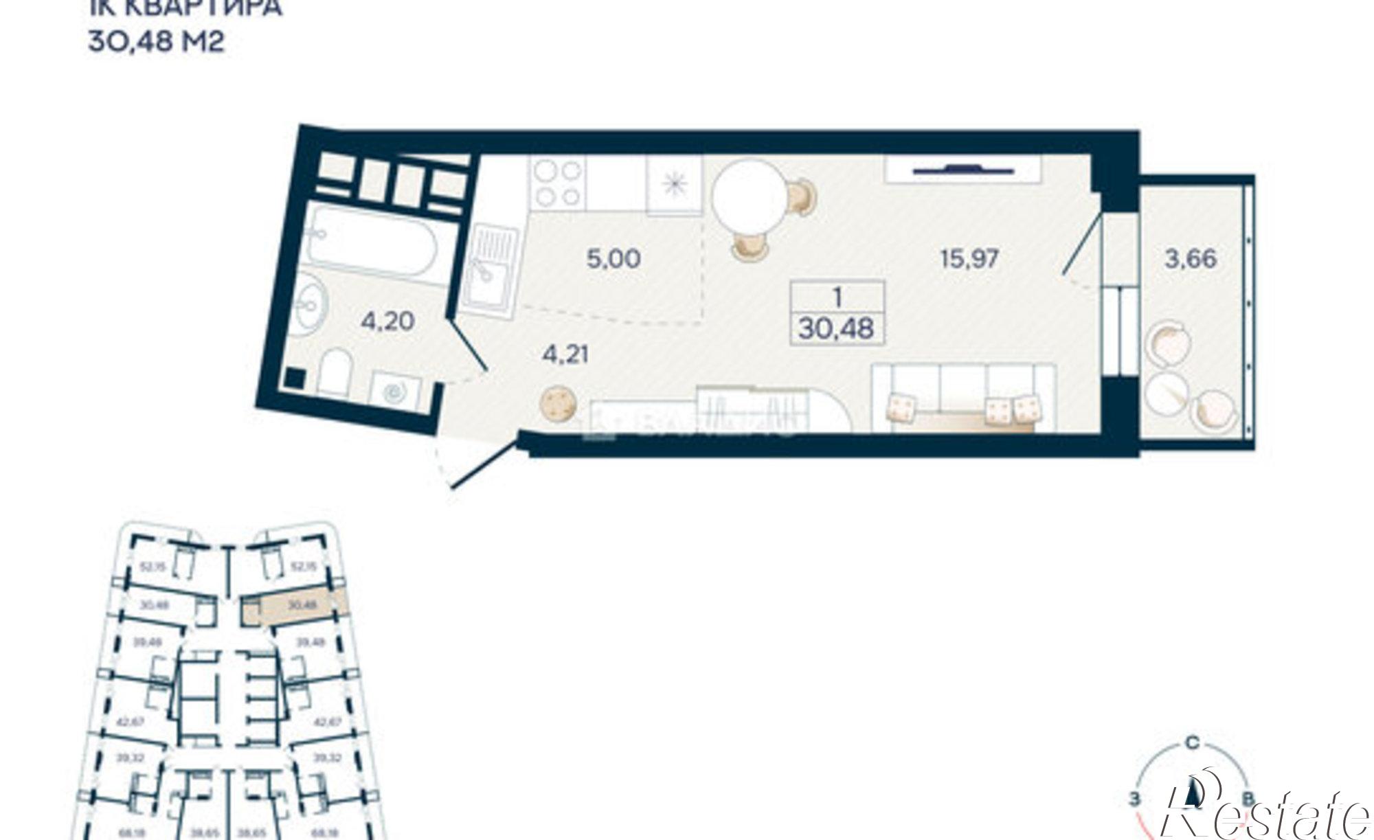 Купить квартиру за 7 620 000 рублей на ул Северная, 57