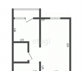 1-комн, 40кв м, этаж 6/9 ул Калинина, 1