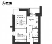 2-комн, 52 кв м, этаж 10/11 ул Рабочая, 60