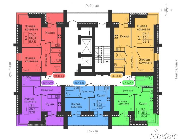 2-комн квартира в новом доме ул Рабочая, 60,  д. 60