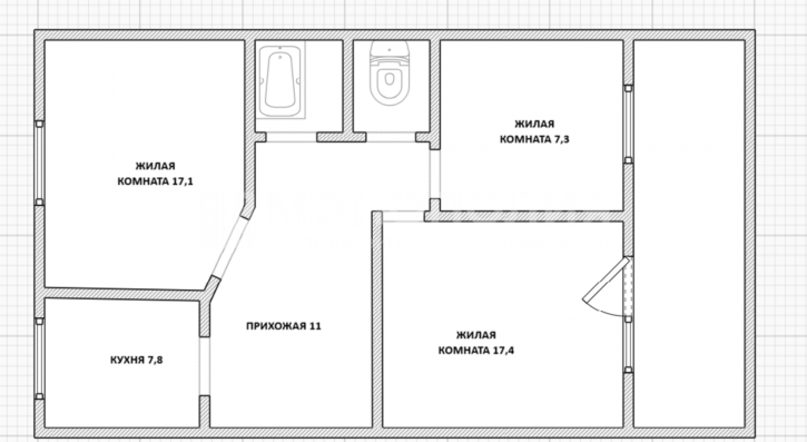 4-комн квартира Гагарина, 63