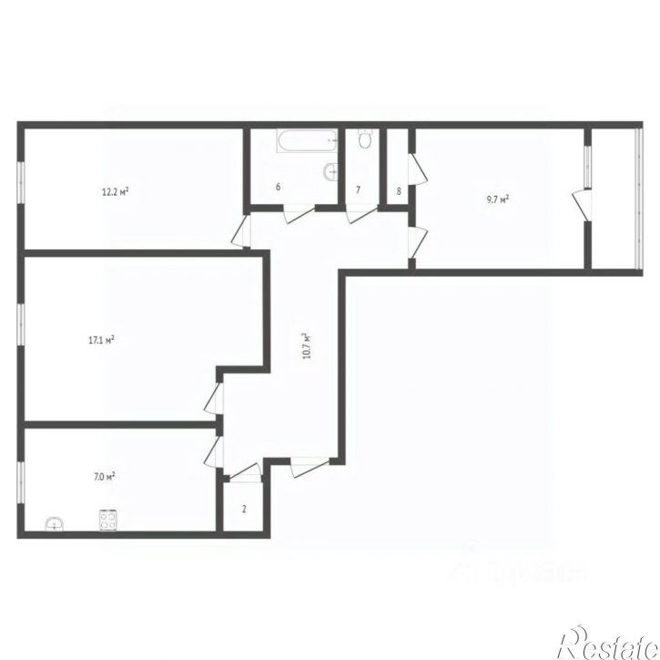 3-комн квартира ул Чехова, 39,  д. 39