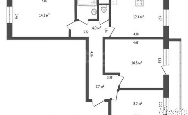 3-комн квартира ул Институтская, 9,  д. 9