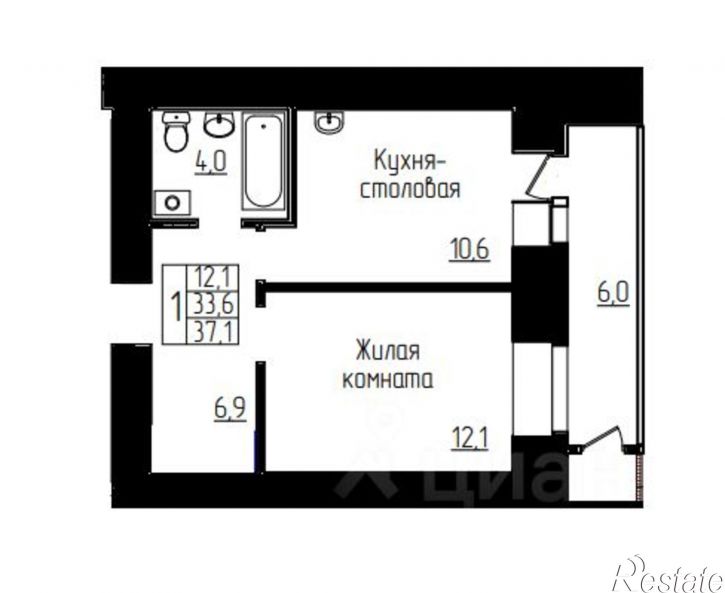 1-комн квартира в новом доме Связной пер, 5,  д. 5