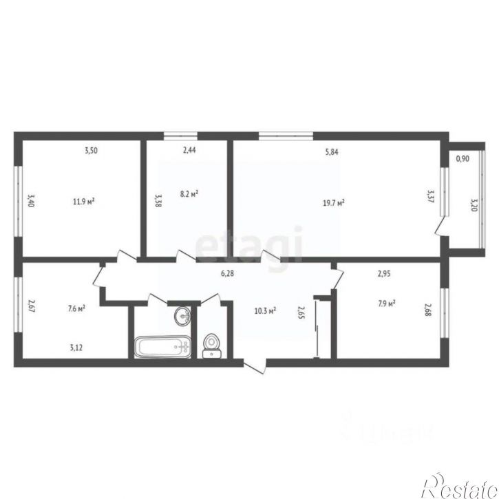 4-комн квартира ул Партизанская, 22/2,  д. 22/2