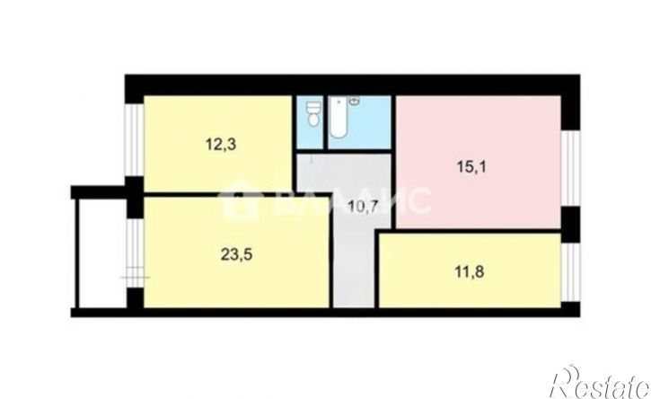 3-комн квартира ул Первомайская, 49,  д. 49