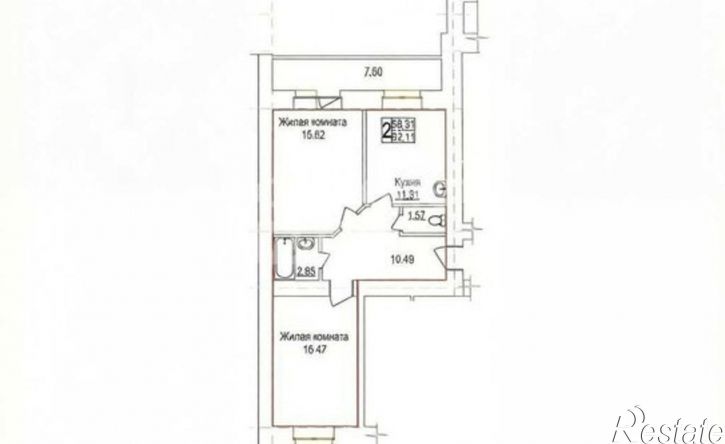 2-комн квартира Благовещенск, Заводская улица, 4/6
